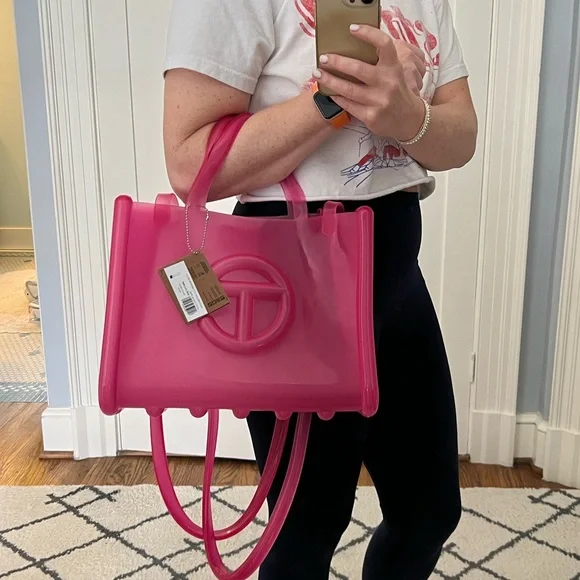 NWT Telfar x Melissa medium shopper pink NWT - Picture 5 of 6